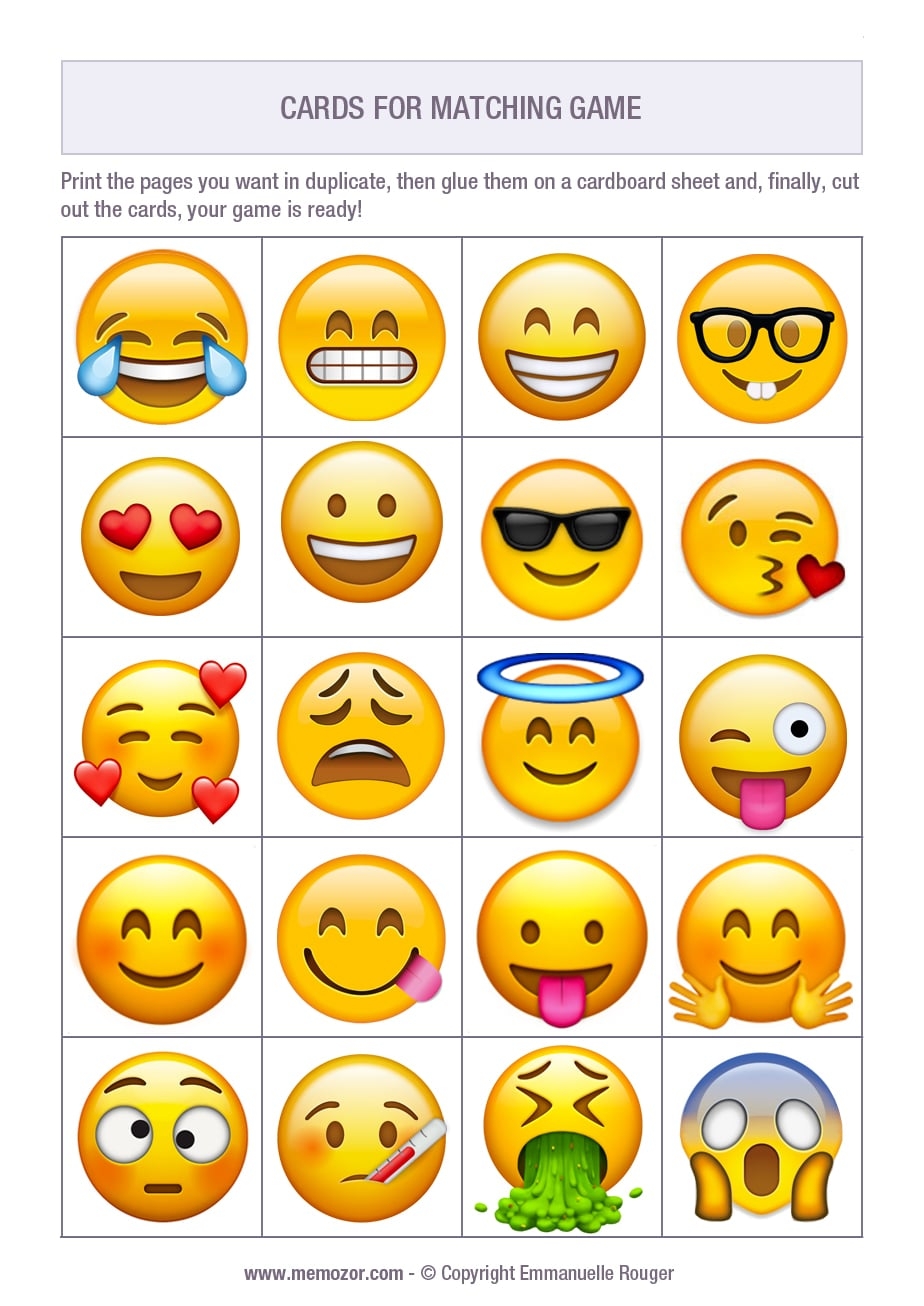 More Than 50 Emoji To Print And Cut Out Memozor