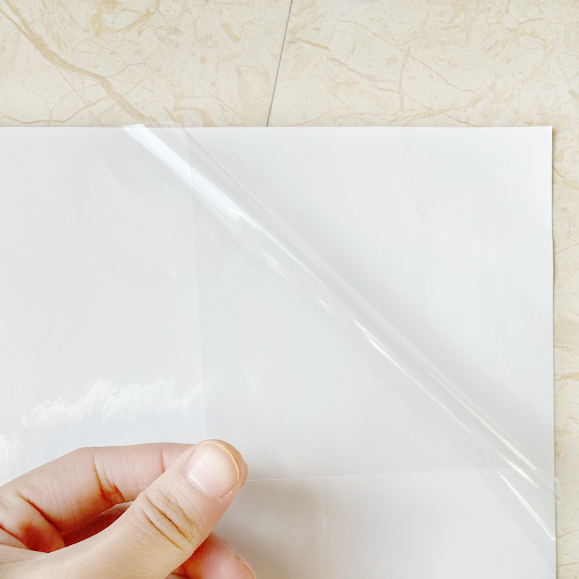 Mr Label Glossy Translucent Waterproof Sticker Paper Permanent Adhesive Full Letter Sheet Label Inkjet And Laser Print For Packaging Clear Product Labels Creative Stickers MR LABEL