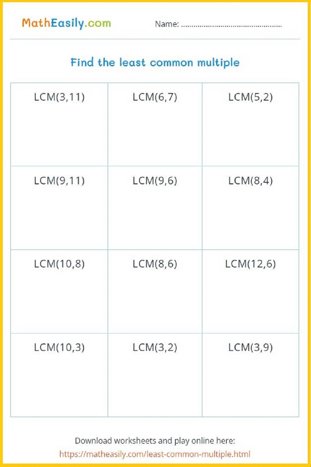 Multiplication Worksheets PDF Free Download