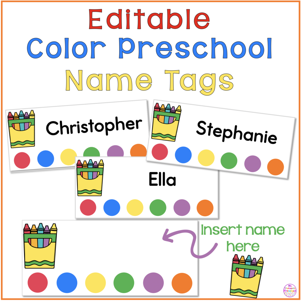 Name Tags Preschool Classroom Ms Stephanie s Preschool