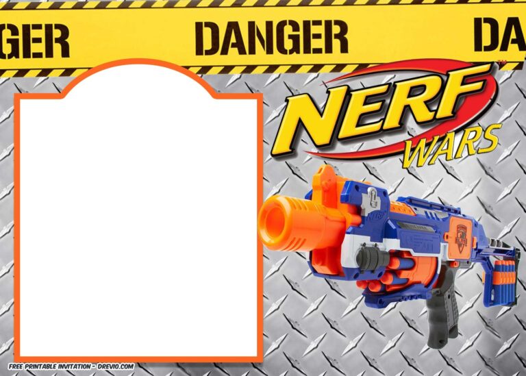 Nerf Gun Party Invitation Templates Download This Invitation For Worksheets Library