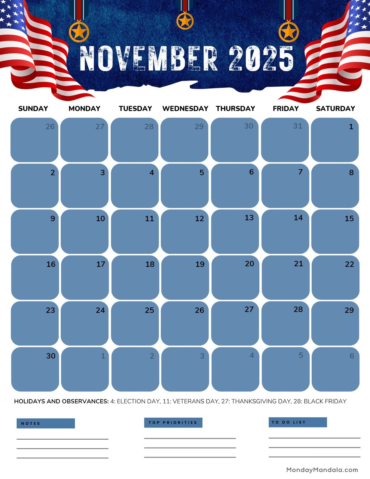 November 2025 Calendar 52 Free PDF Printables 