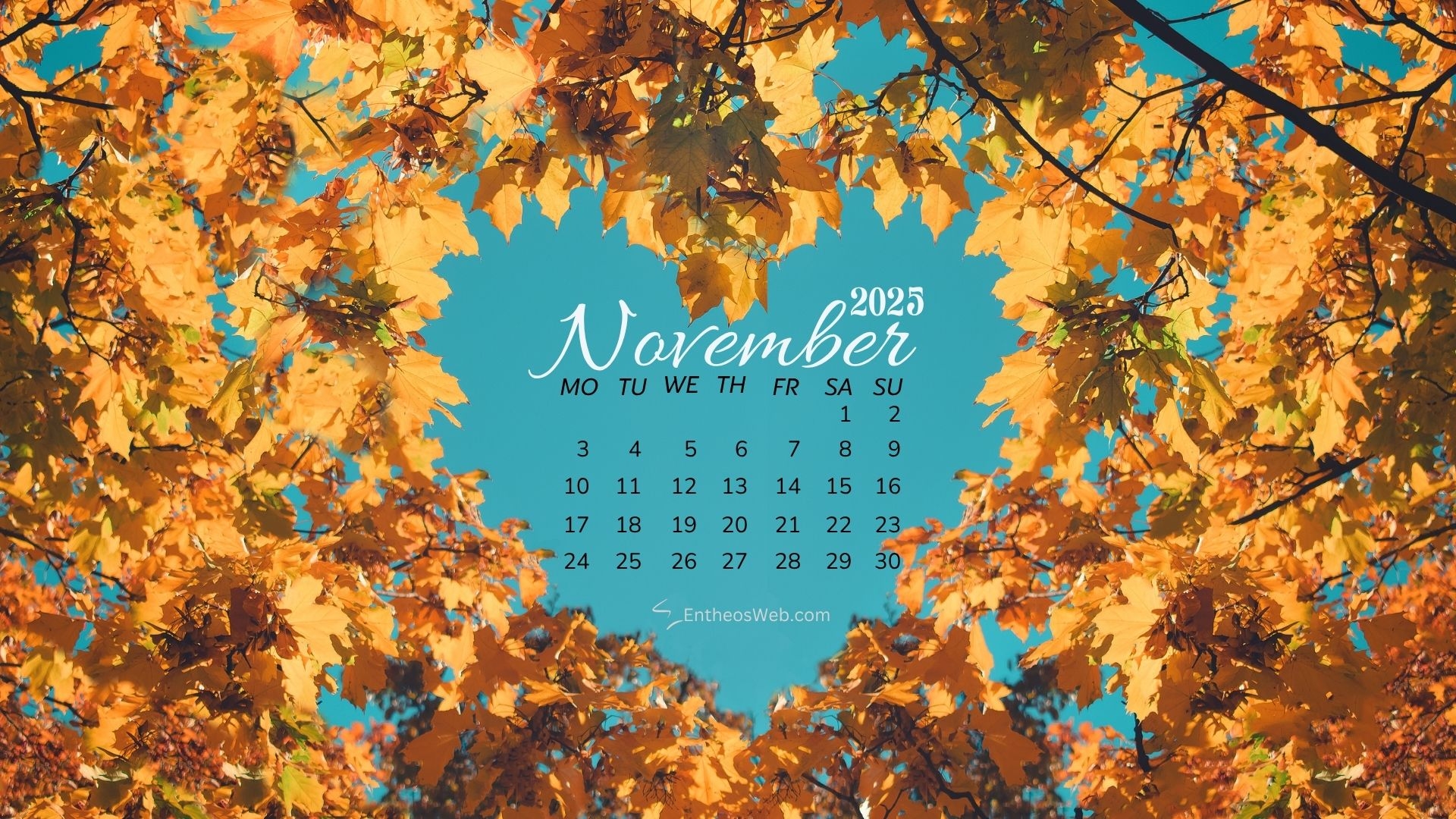November 2025 Calendar Wallpaper