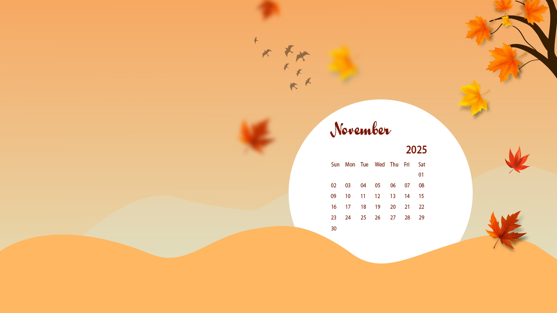 November 2025 Desktop Wallpaper Calendar CalendarLabs