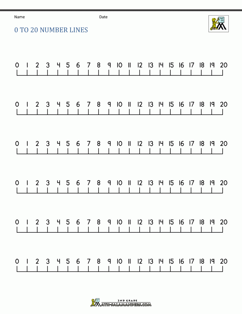 Number Line 0 To 20 Number Line 0 To 20