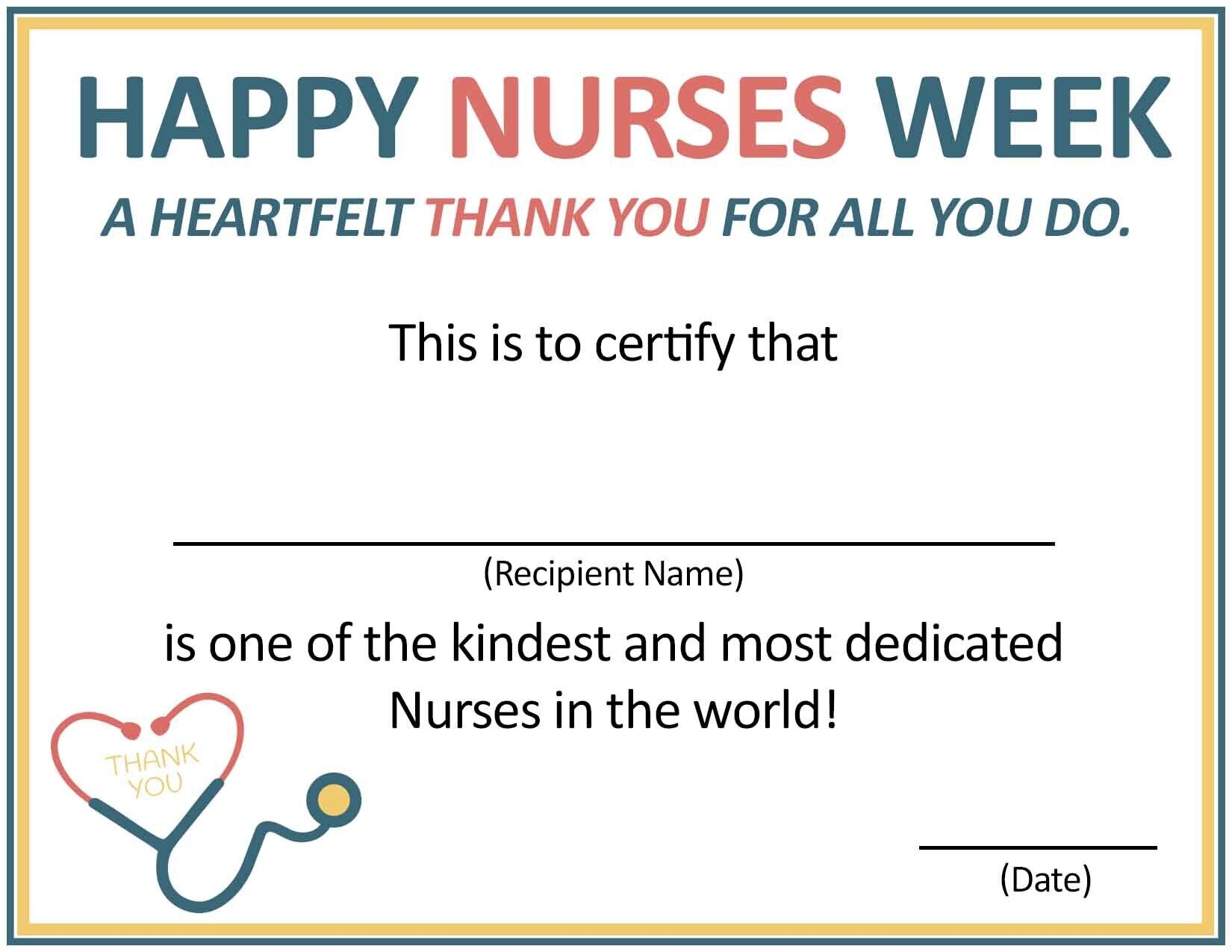Nurses Week Printable Certificates Senior Living Media Nurses Week Printable Certificates Senior Living Media