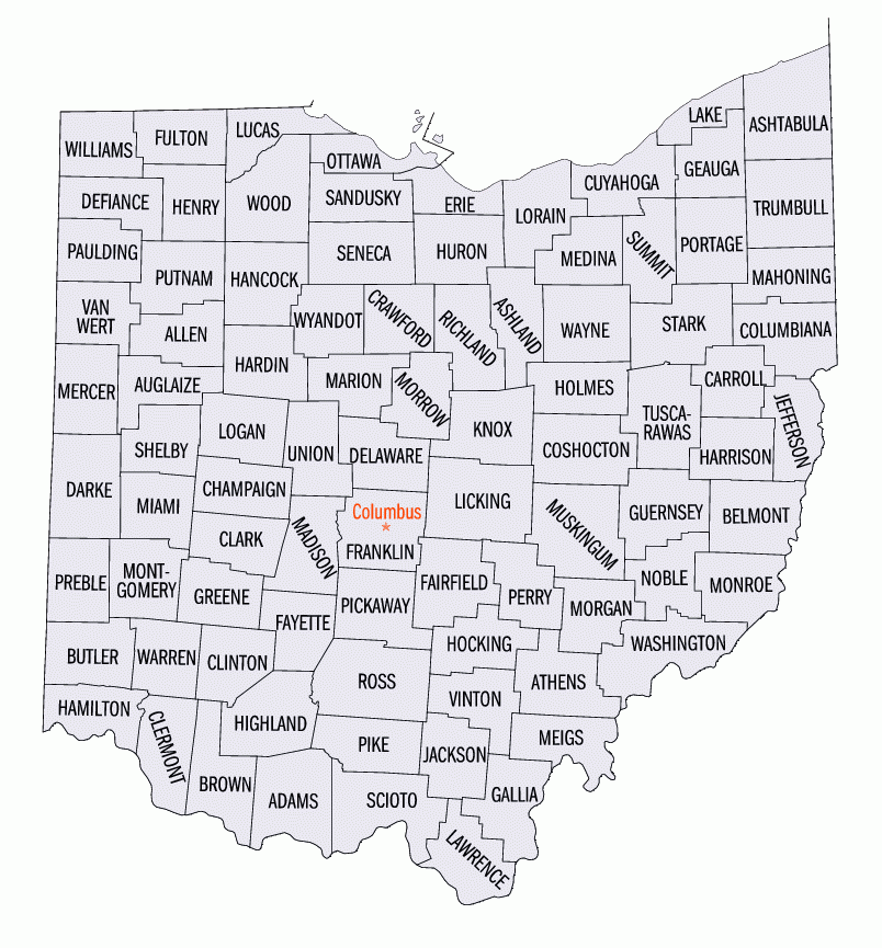 Ohio County Map