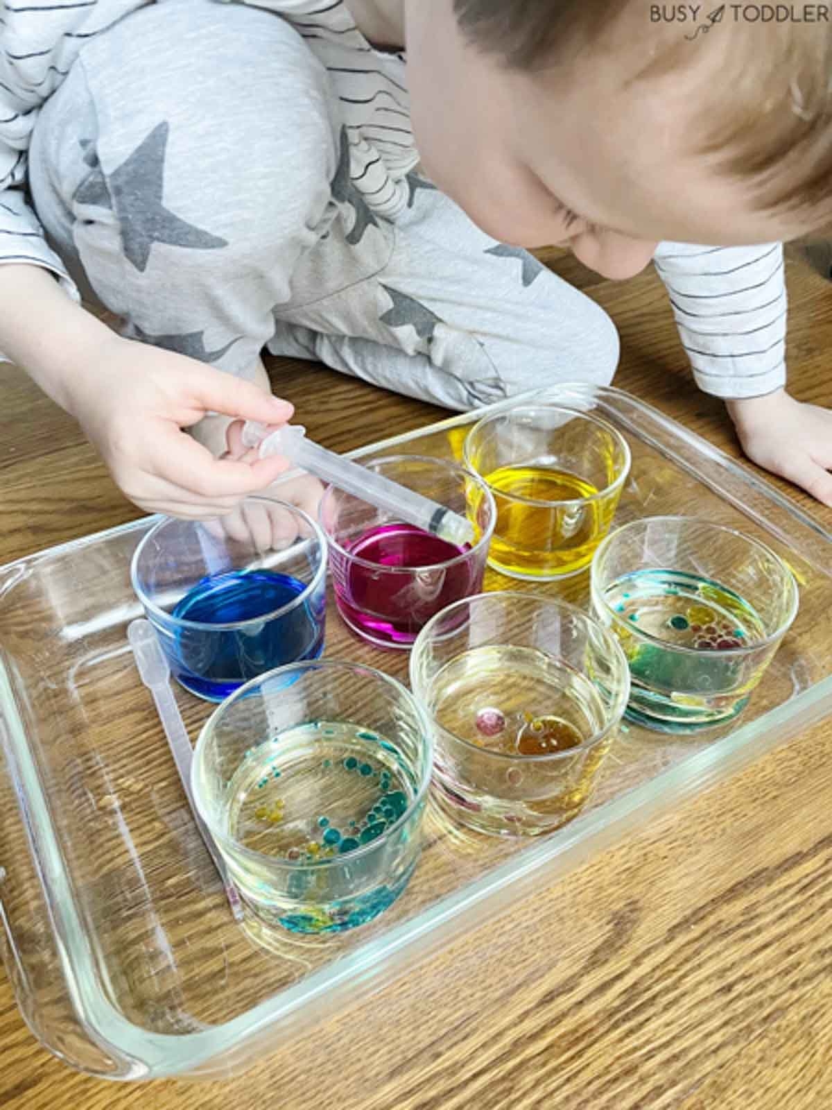 Oil And Water Science Experiment Busy Toddler Oil And Water Science Experiment Busy Toddler