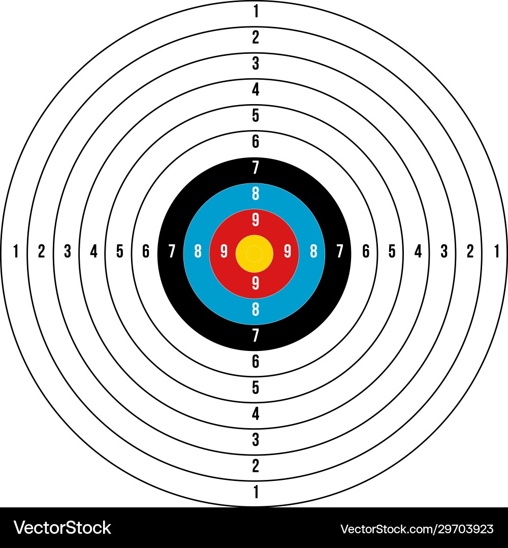 Olympic Shooting Archery Target Printable Stock Vector Image Worksheets Library
