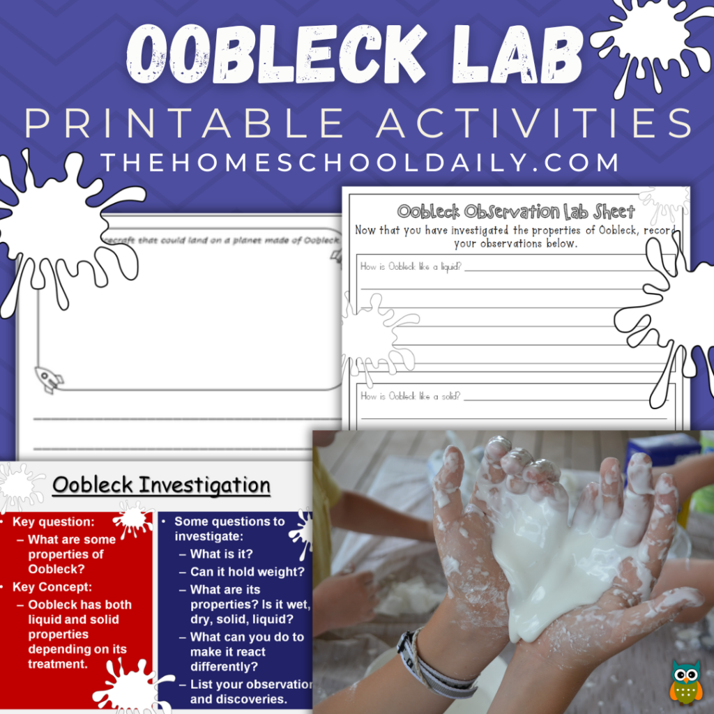 Printable Oobleck Experiment Worksheet