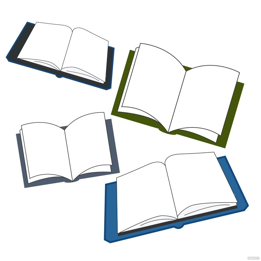 Open Book Vector In Illustrator SVG JPG EPS PNG Download Template Open Book Vector In Illustrator SVG JPG EPS PNG Download Template