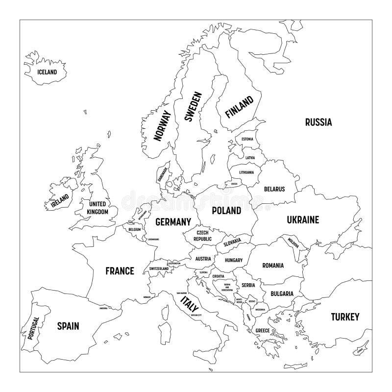 Outline Map Europe Stock Illustrations 172 873 Outline Map Europe Stock Illustrations Vectors Clipart Dreamstime