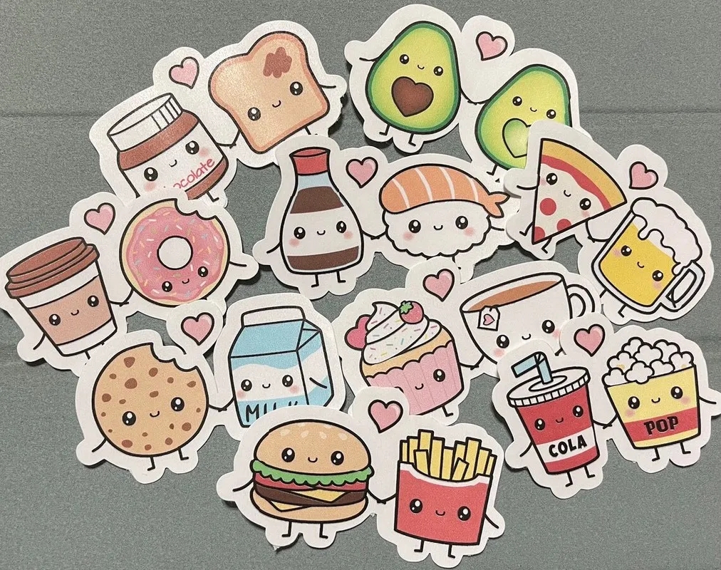 Pack Of 9 Perfect Match Food Kawaii Sticker Pack Cute Fun Stickers Decals Gift For Her Planner Stickers AliExpress