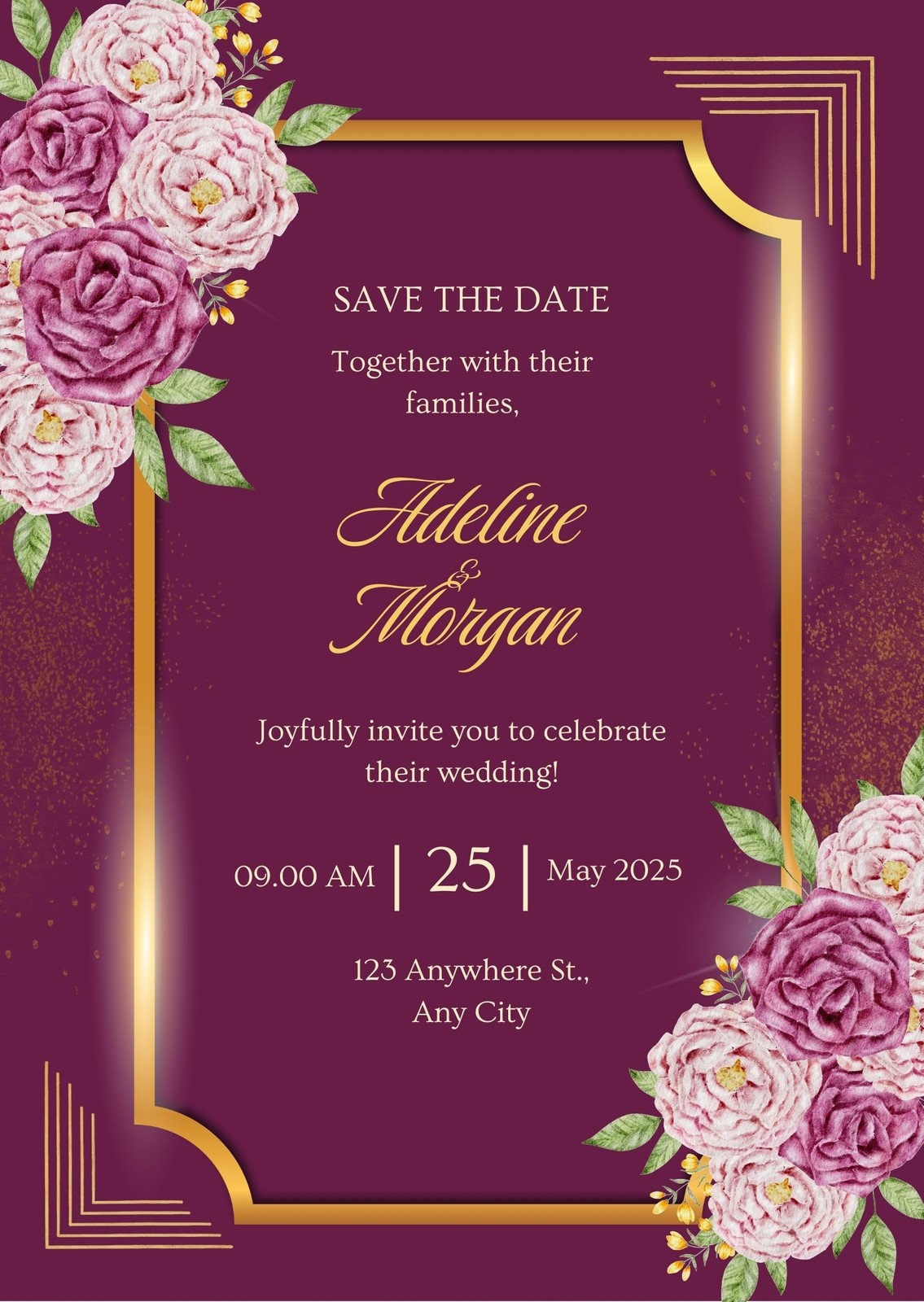 Page 12 Free Printable Elegant Wedding Invitation Templates Canva