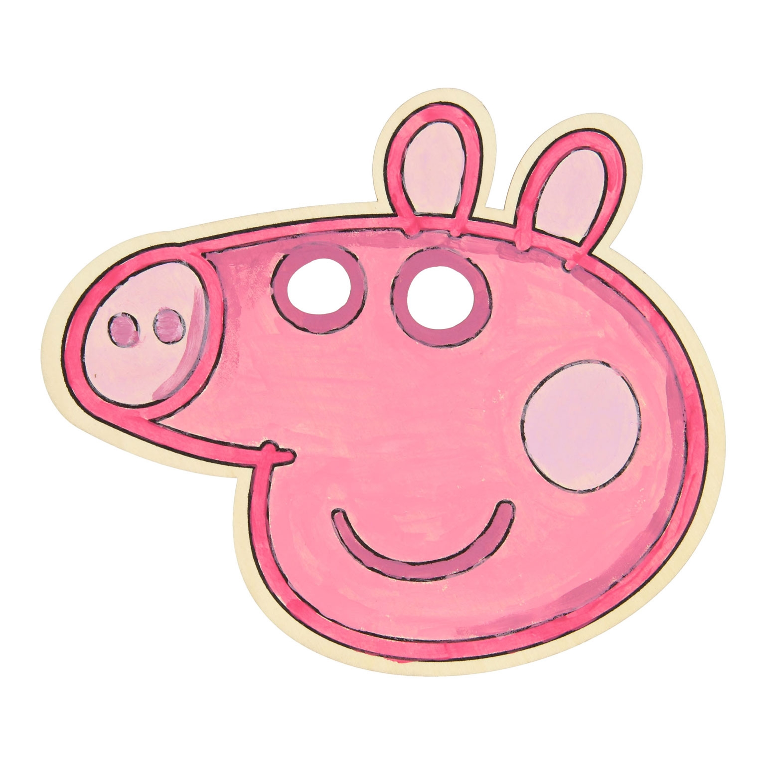 Paint Your Own Wooden Peppa Pig Mask Thimble Toys Paint Your Own Wooden Peppa Pig Mask Thimble Toys