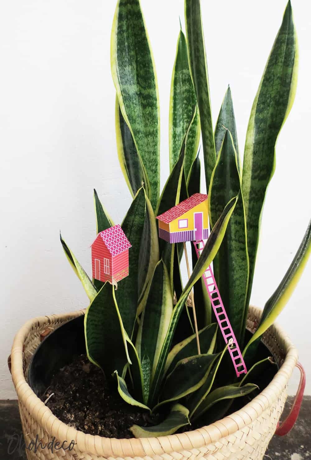 Paper House Printable To Decorate Your Planters