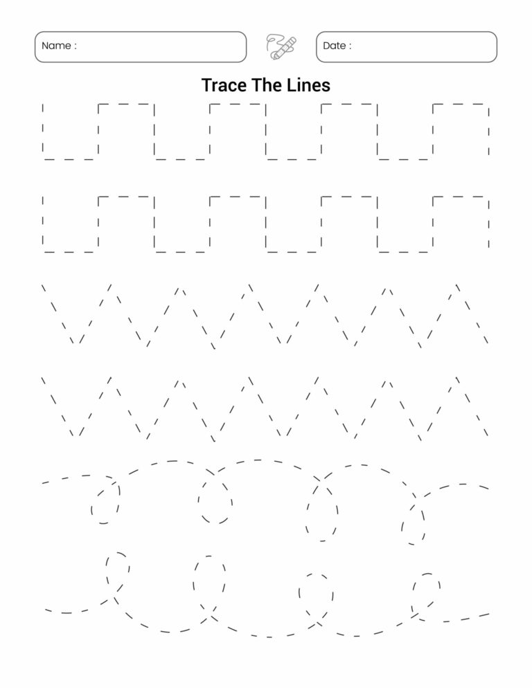 Pencil Control Worksheet For Kids