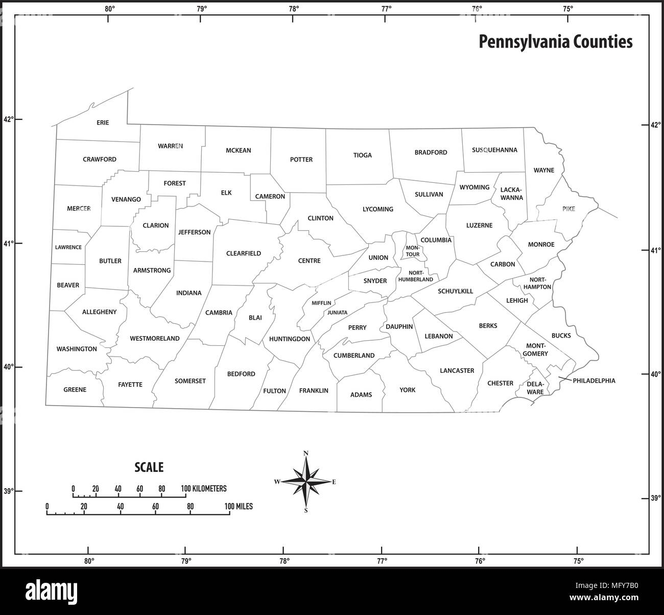 Pennsylvania State Map Printable
