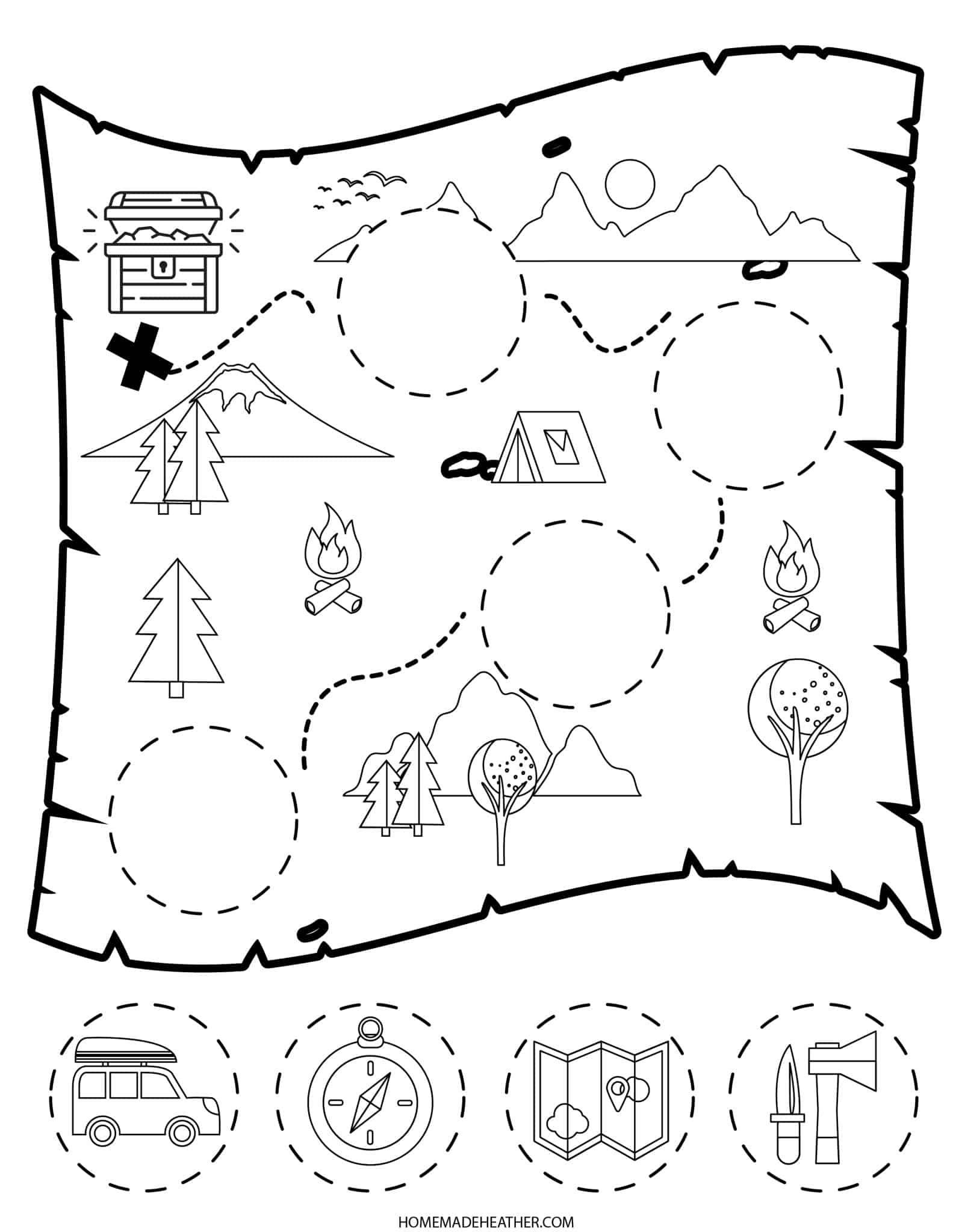 Pirate Map Template 10 Free PDF Printables Printablee