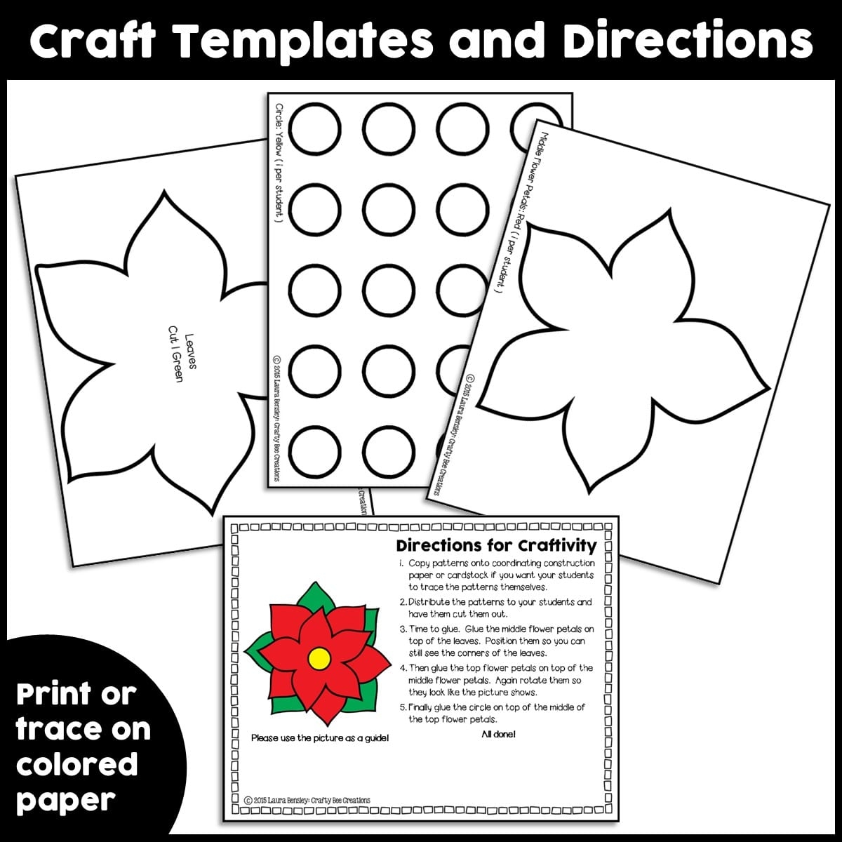 Poinsettia Craft Activity Crafty Bee Creations