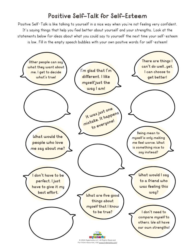 Positive Self Talk For Self Esteem ES F 