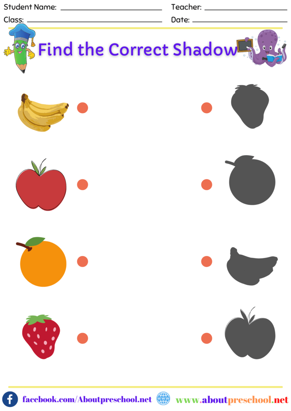 Printable Preschool Matching Worksheets