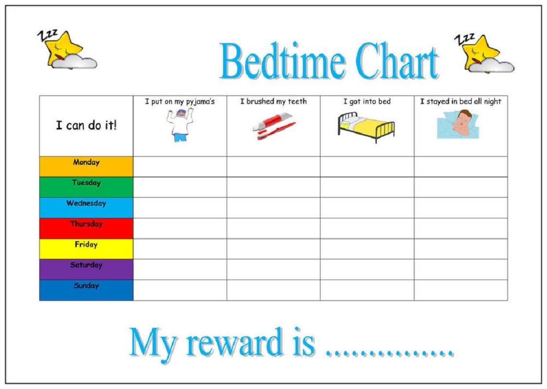 Sleep Reward Chart Printable Free