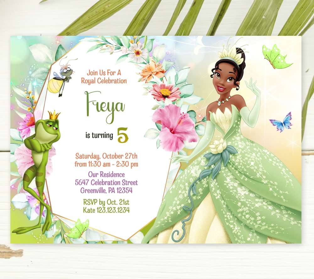 Princess And The Frog Invitation Edit Yourself Online Now