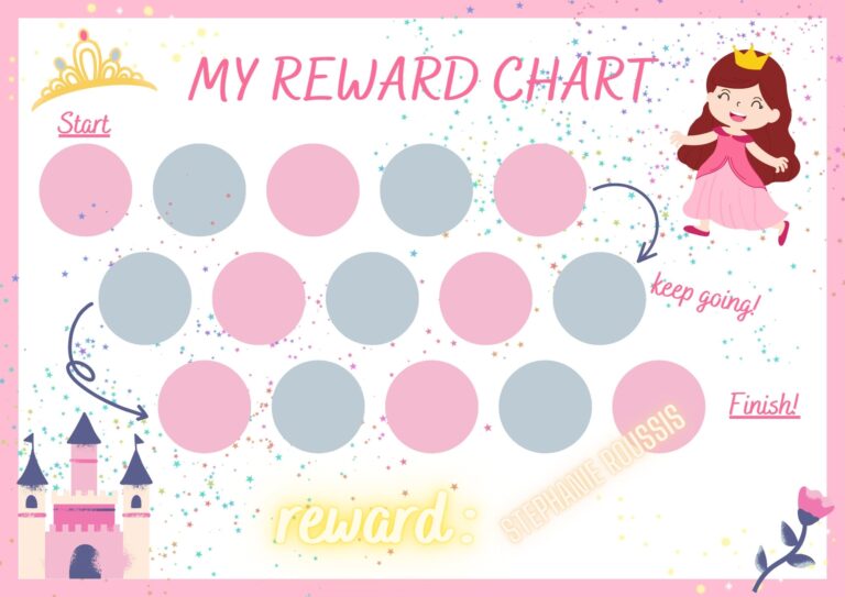Princess Rewards Chart Princess Sticker Tick Chart Child Behaviour Rewards Chart Positive Reinforcement Etsy