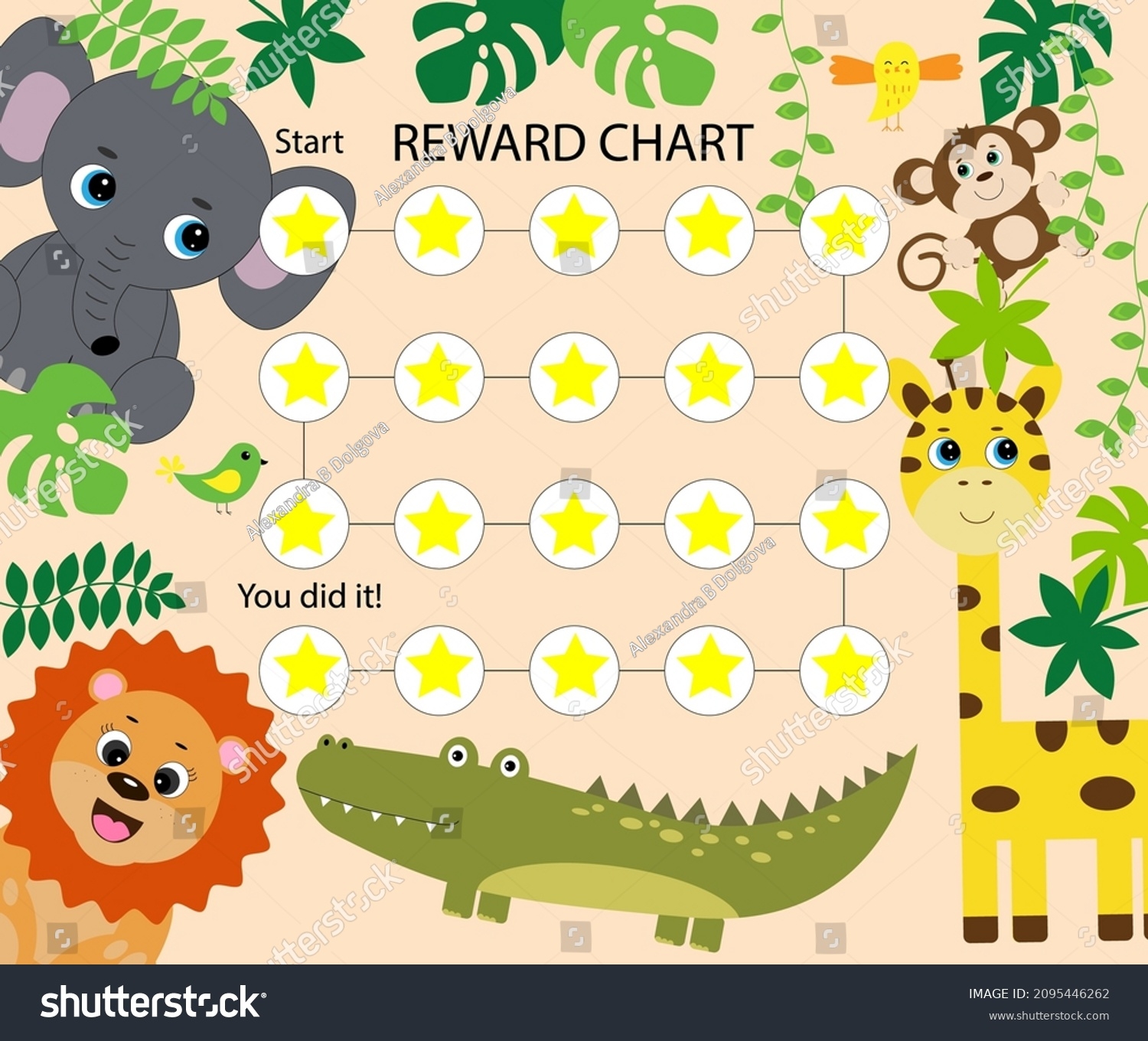 Print Chart Reward Great Way Encourage Stock Vector Royalty Free 2095446262 Shutterstock