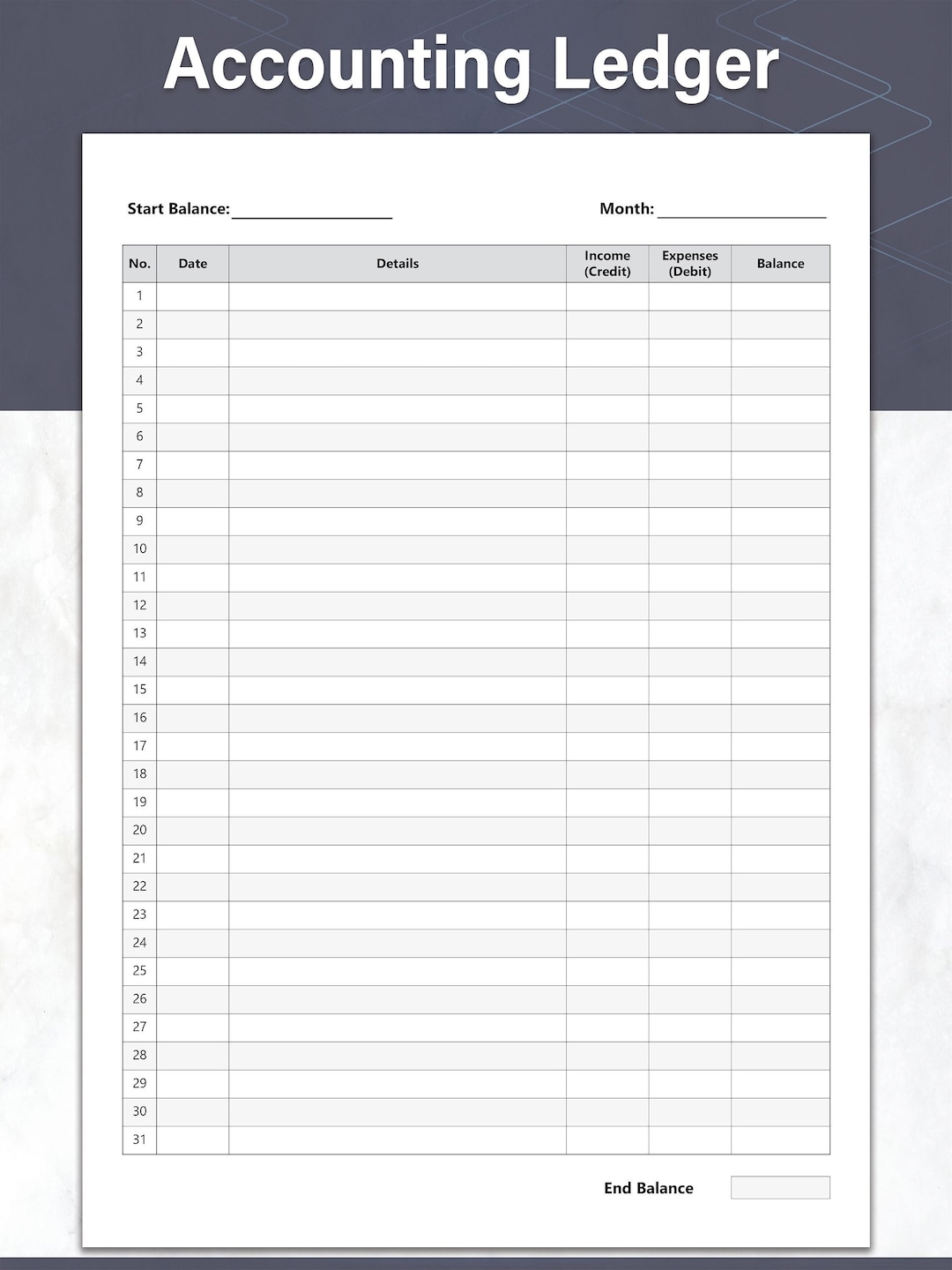 Free Printable Bookkeeping Sheets Pdf