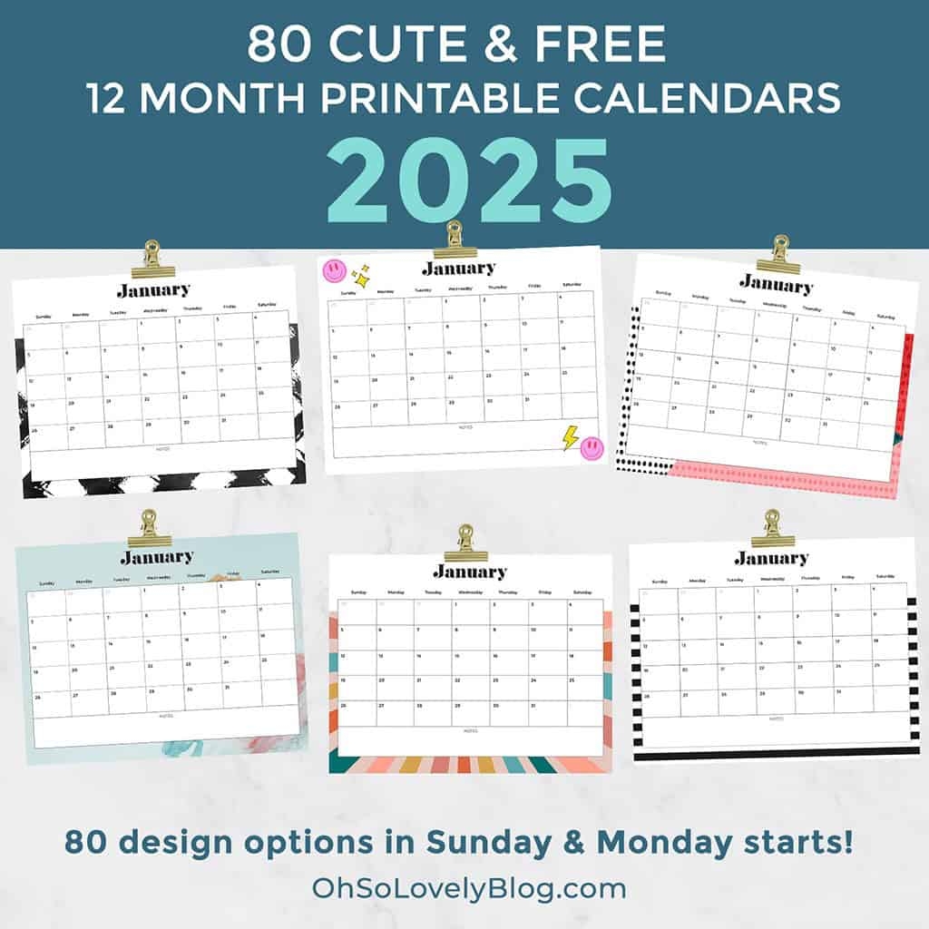 Free Printable Calendar Month
