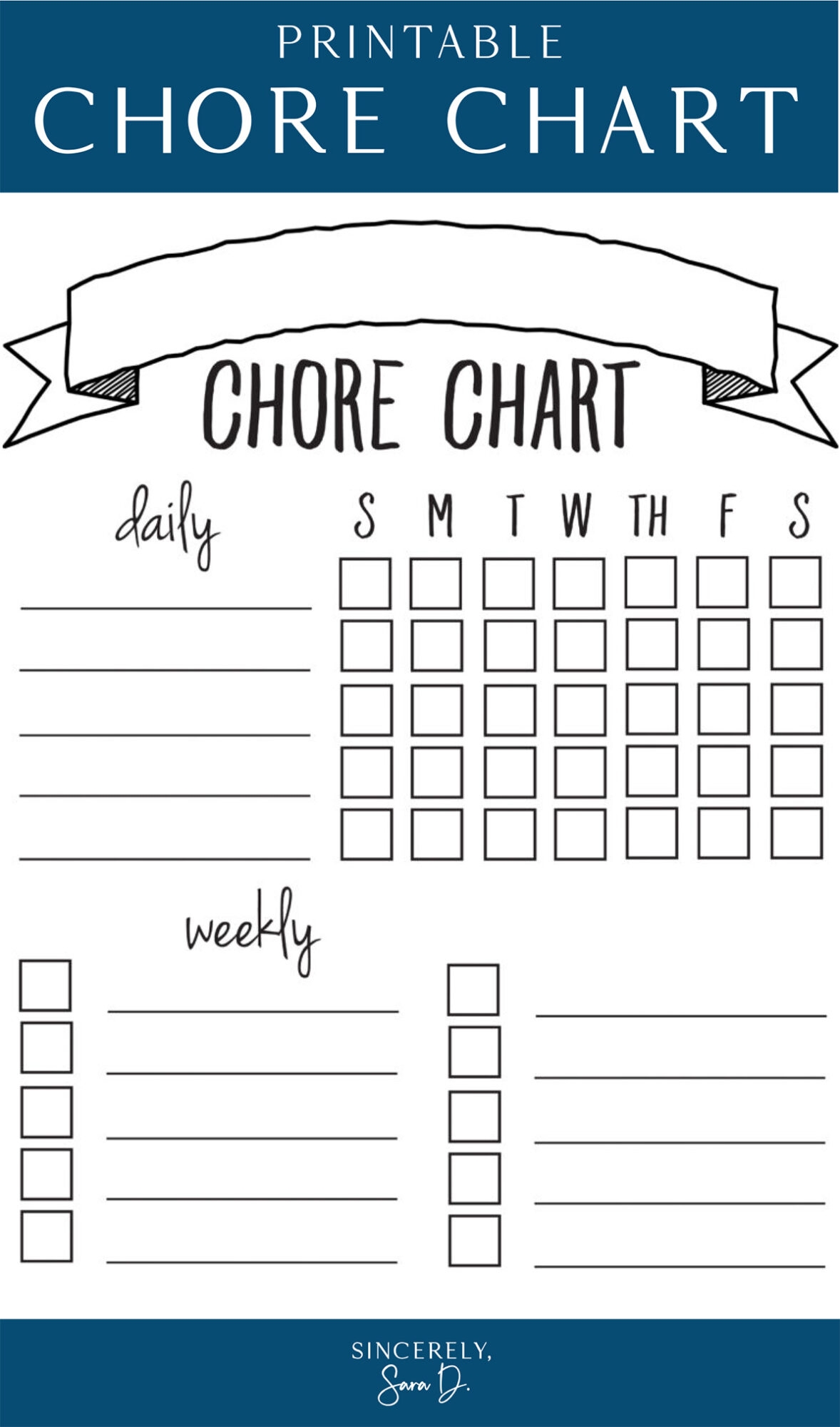 Chore Chart Printable Pictures