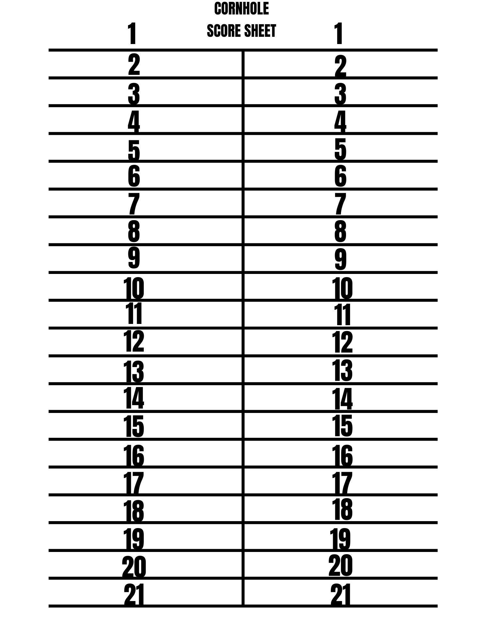 Printable Cornhole Score Card Digital Product Etsy New Zealand