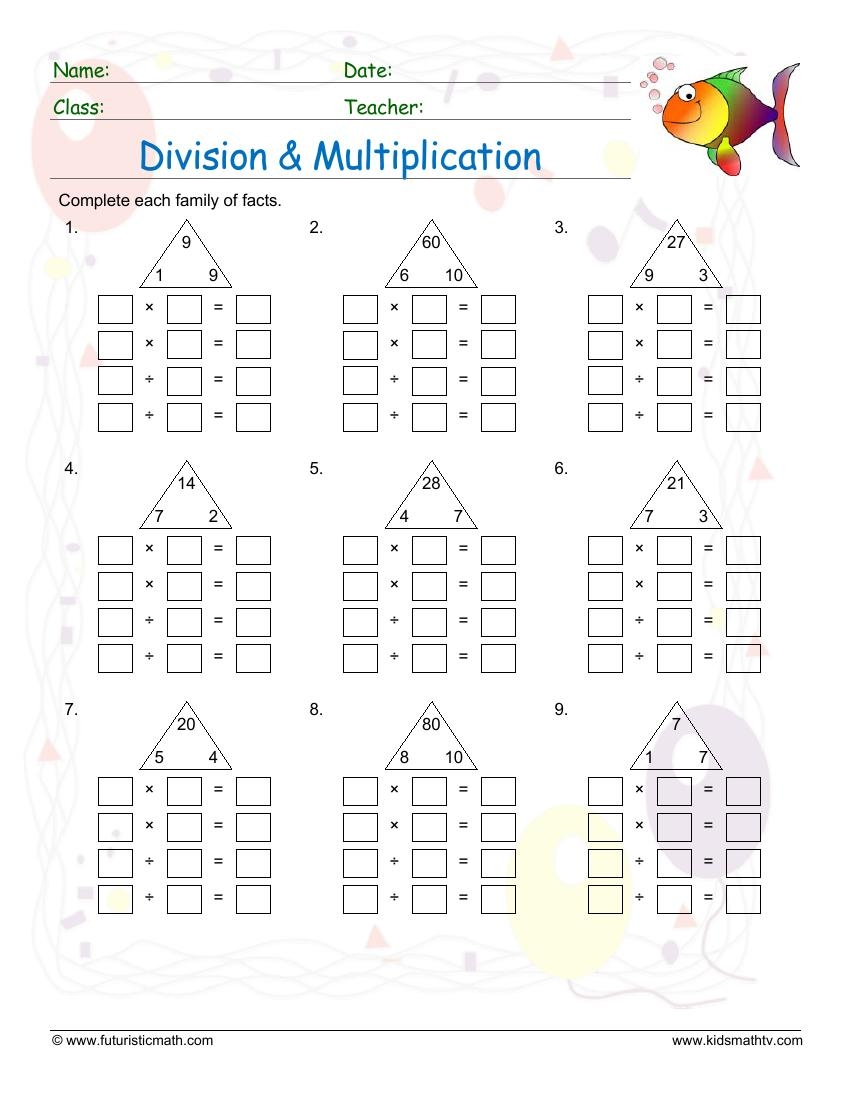 Free Printable Basic Division Worksheets