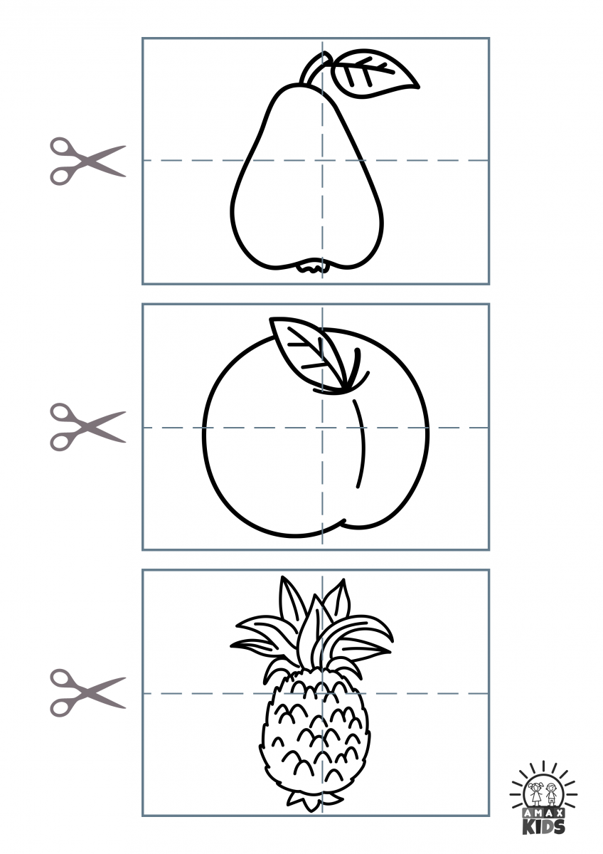 Printable Fruits Worksheet For Kindergarten