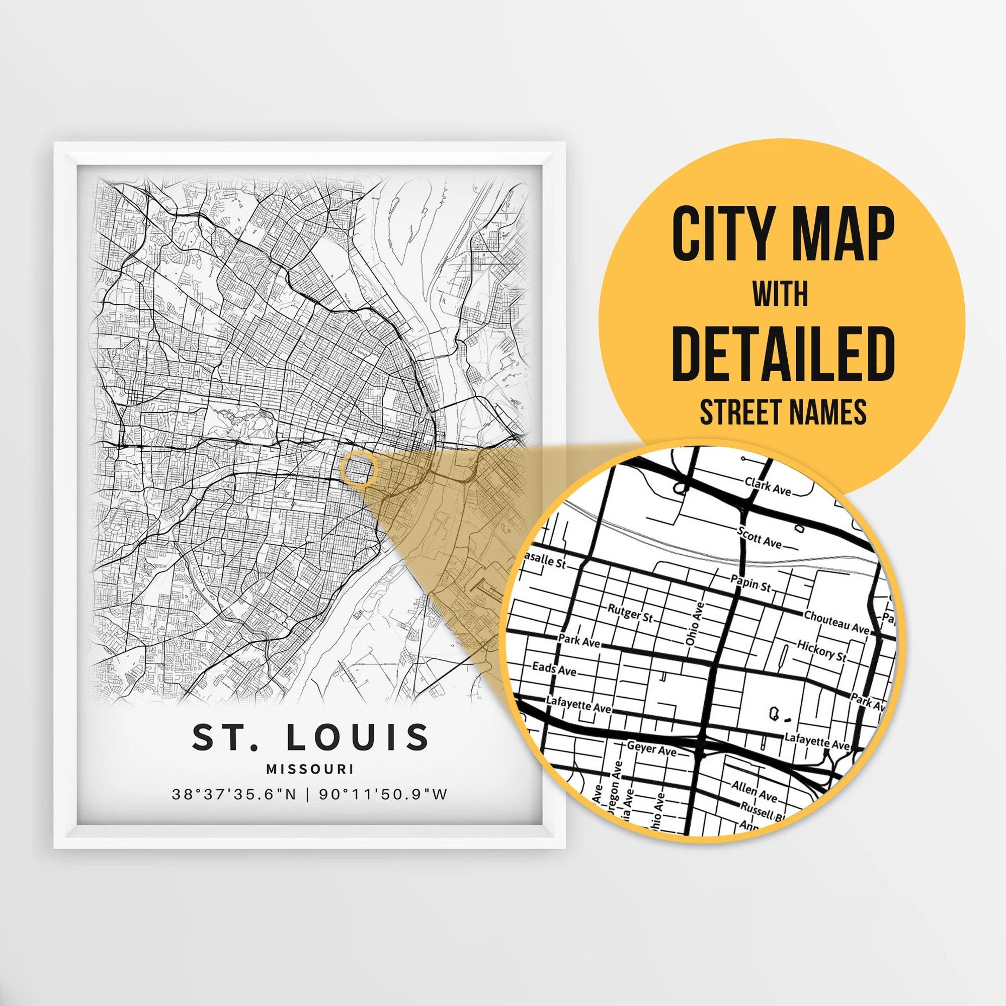 Printable Map Of St Louis Mo