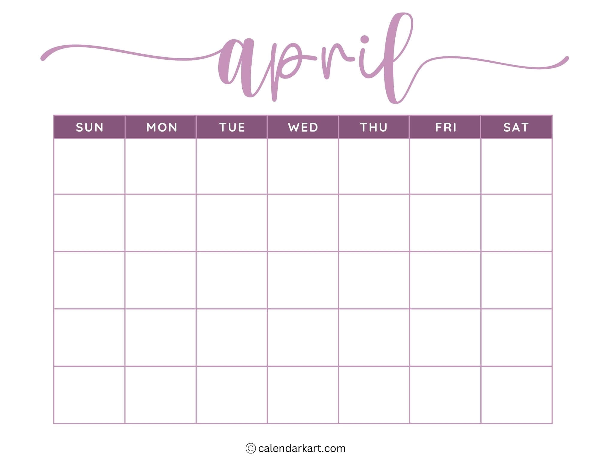 Calendar Layout Printable