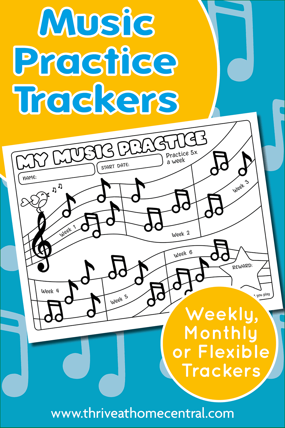 Free Printable Music Practice Charts Free Printable Music Practice Charts