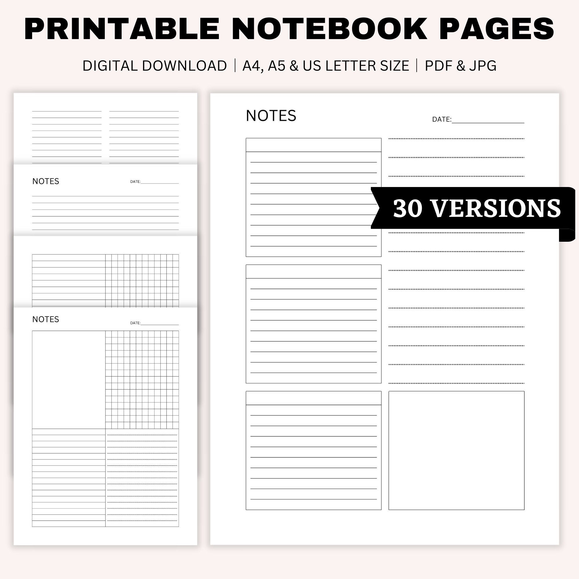 Free Printable Notebooking Templates