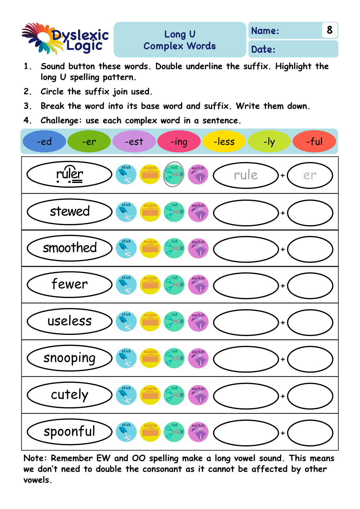 Printable Phonics Support Resources Dyslexic Logic