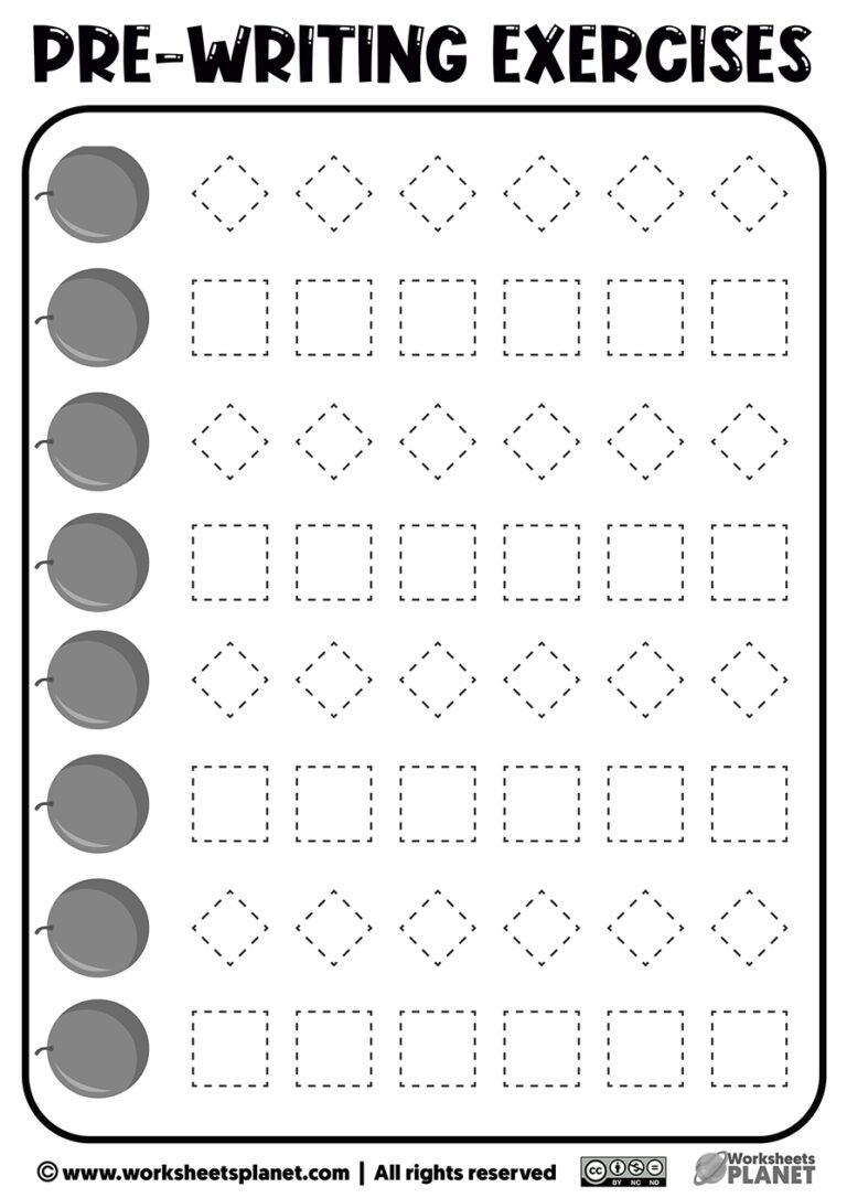 Printable Prewriting Activities For Preschoolers