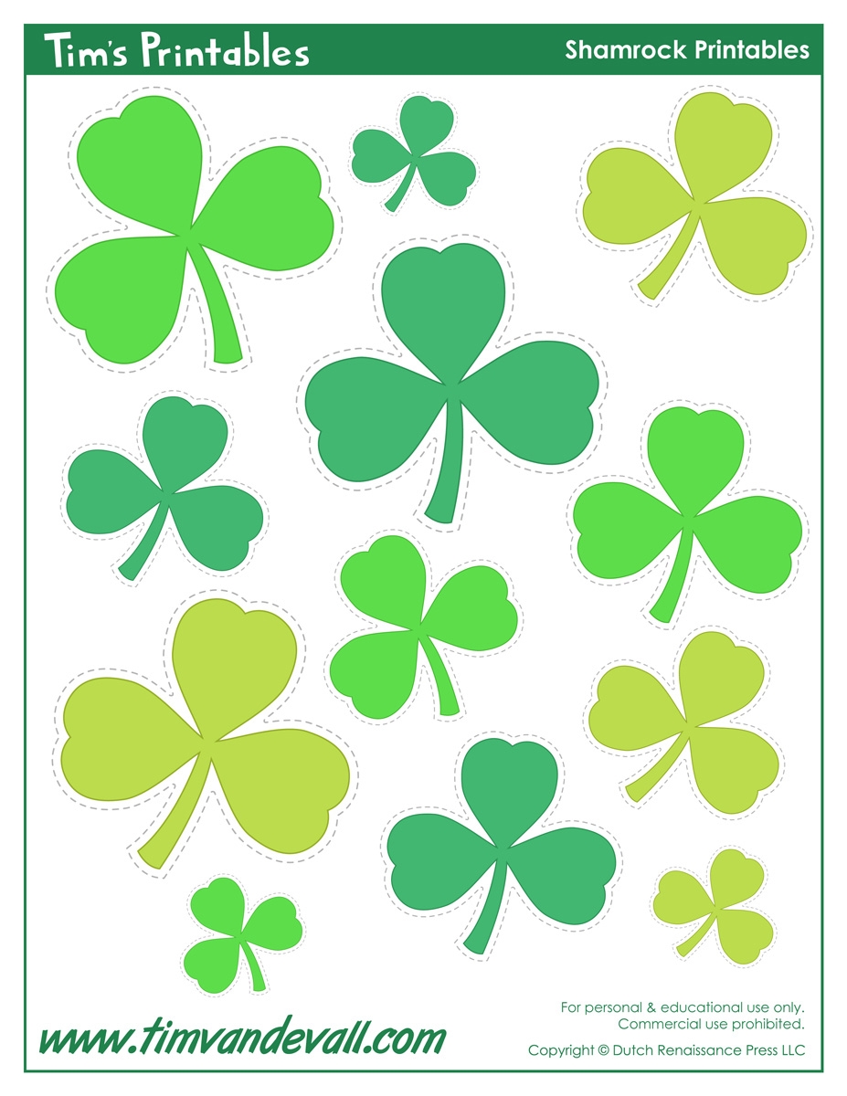 Printable Shamrock Templates Printable Shape Templates