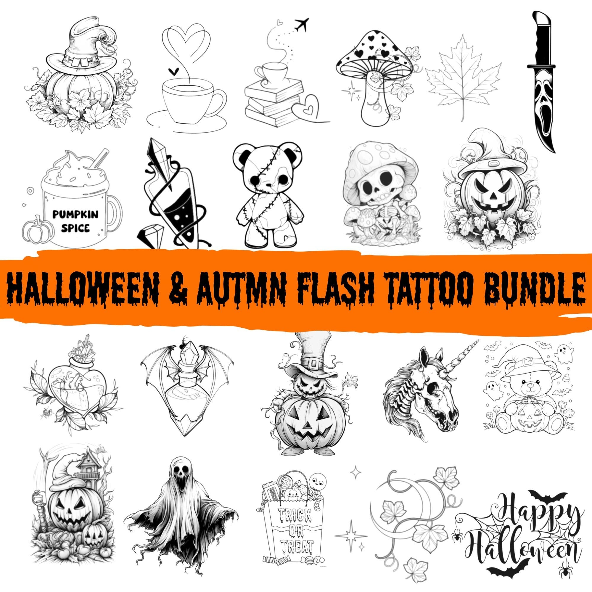 Outline Printable Tattoo Flash Sheets Outline Printable Tattoo Flash Sheets