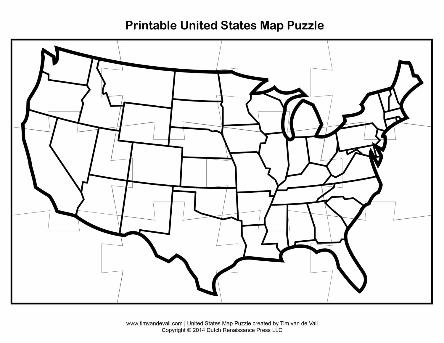 Large Blank Us Map Printable