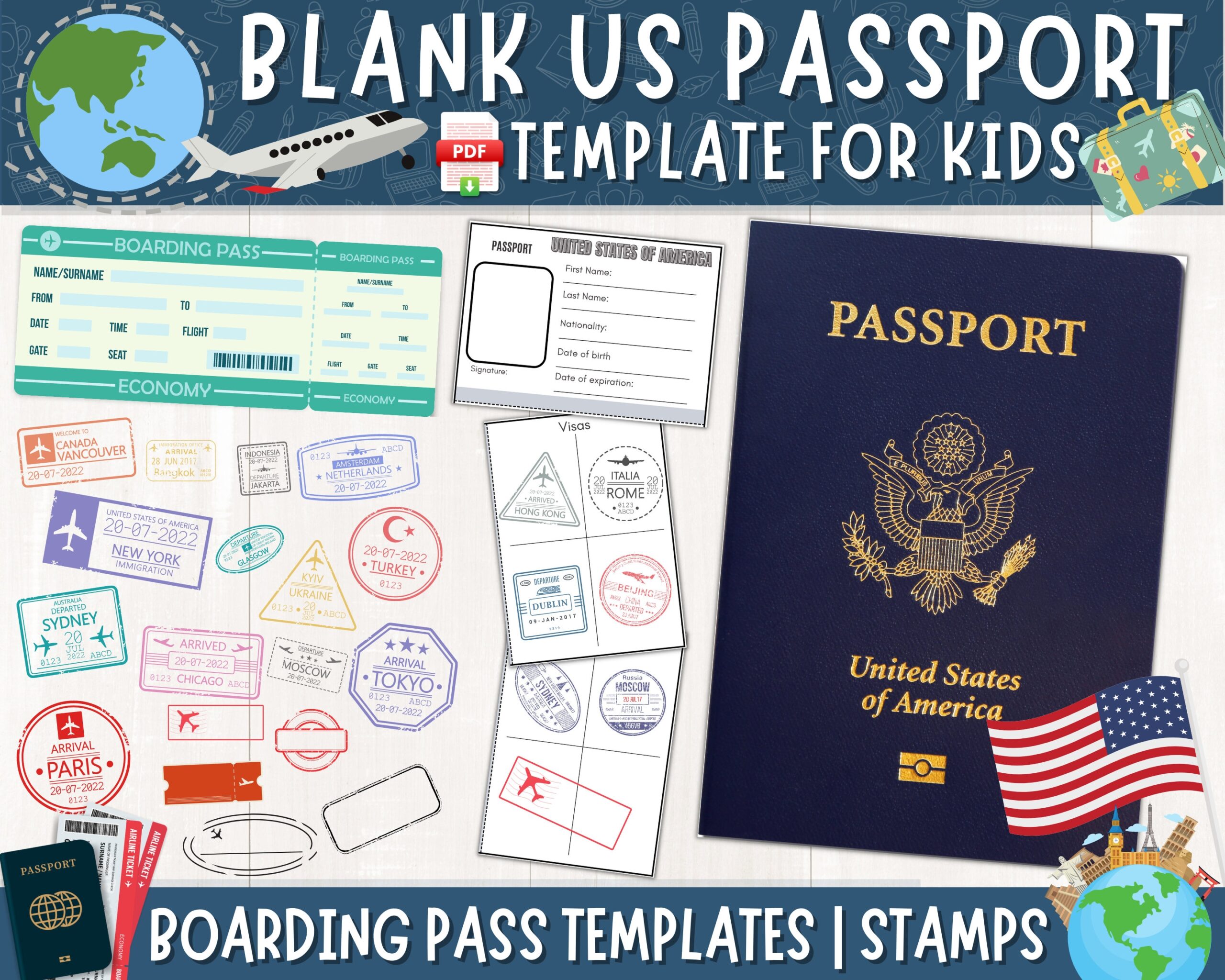 Free Printable Passport Template For Teachers