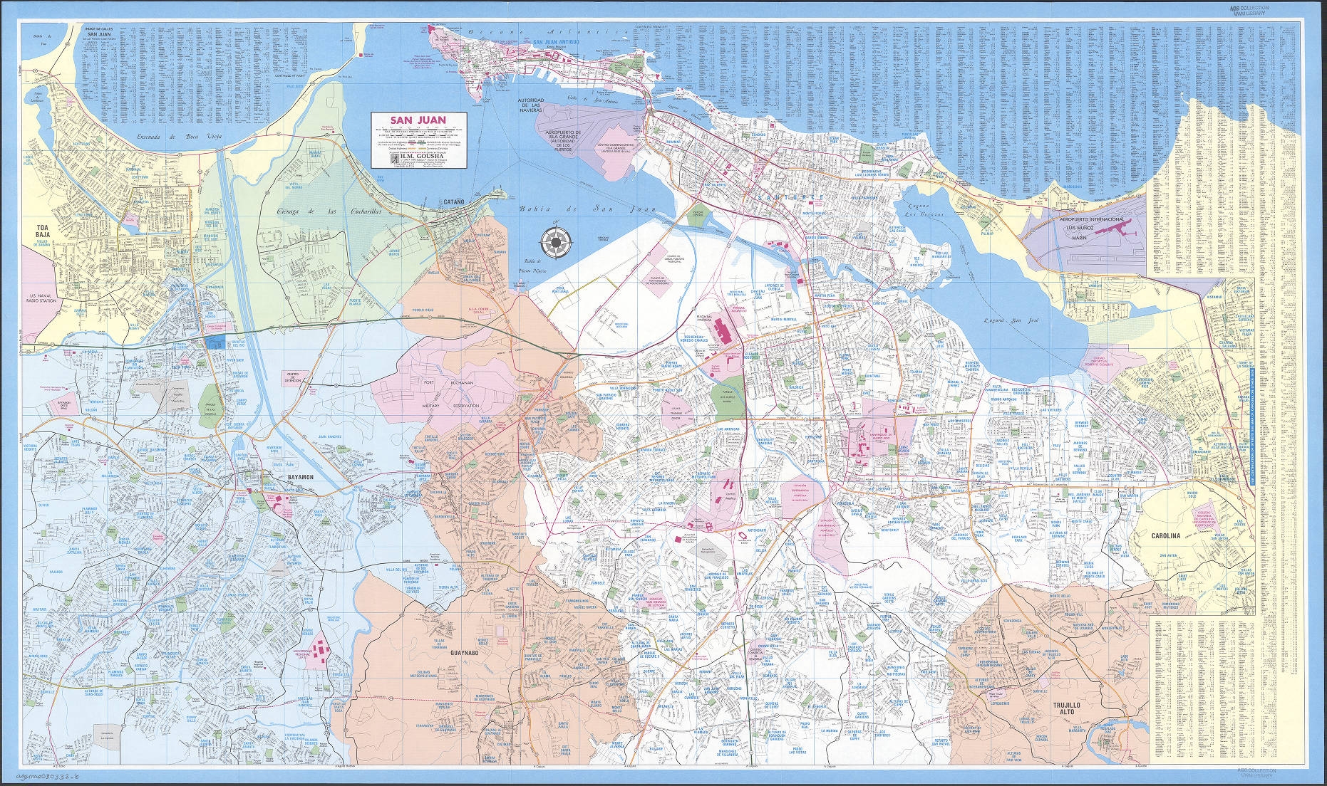 Puerto Rico Roadmap Including Detailed Street Map Of San Juan Mini maps Of Aguadilla Arecibo Caguas Carolina Mayaguez And Ponce Agsmap030332 b American Geographical Society Library Digital Map Collection UWM