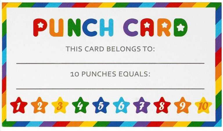 Punch Card Download Pdf 21 Punch Cards Pdf File to Do Punch Card Pdf printable Punch Card printable Chore Card printable Potty Card pdf File Etsy