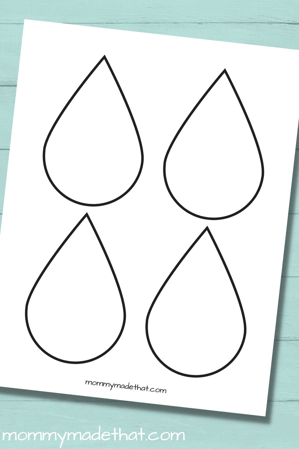 Raindrop Templates Free Printables Of Different Sizes Worksheets Library