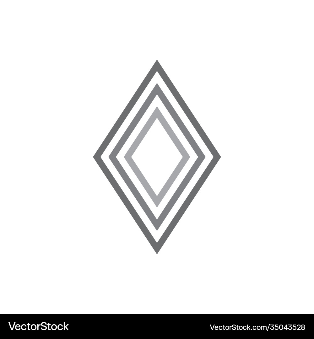 Rhombus Shape Icon Logo Design Template Royalty Free Vector